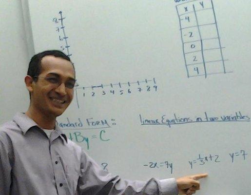 Professor Jarquin Teaches math in a fun, easy and understandable manner.  Visit MiamiMathCoach.com for references and services