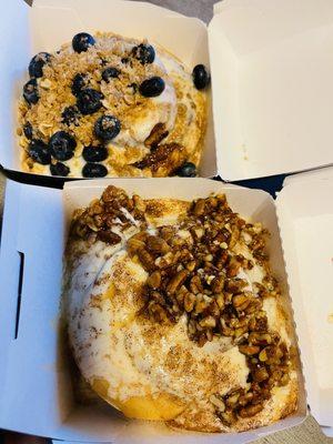 Texas praline roll and blueberry lemon pie roll.