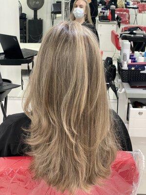 After - full head balayage with toner