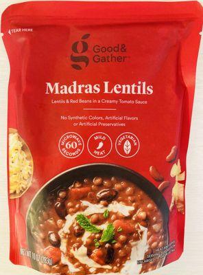 Good & Gather Madras Lentils: Lentils & Red Beans in a Creamy Tomato Sauce