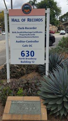 OC Clerk-Recorder is at 630 N. Broadway, building 12