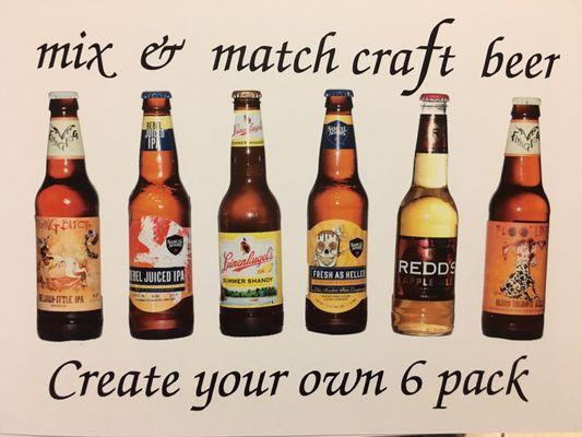 Create your own 6 pack of craft beer