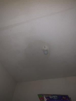 Water damage to our closet ceiling.