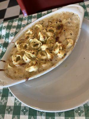 Beef tortellini with Alfredo sauce