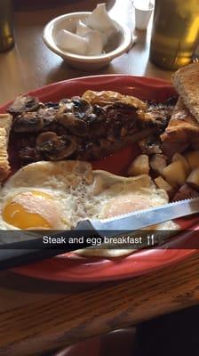 Steak and egg breakfast