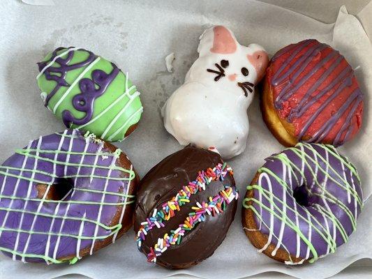 Easter Sunday half dozen vegan donut special, $24