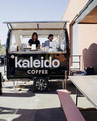 Kaleido pop-up outside a local L.A. business