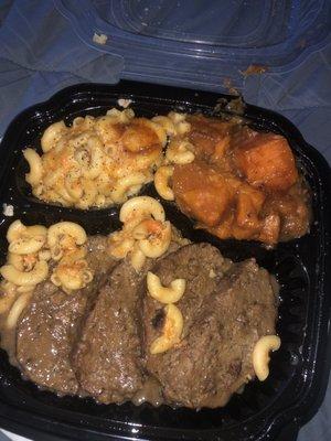 Turkey Meat Loaf Dinner with 2 Sides Mac & Cheese/Yams