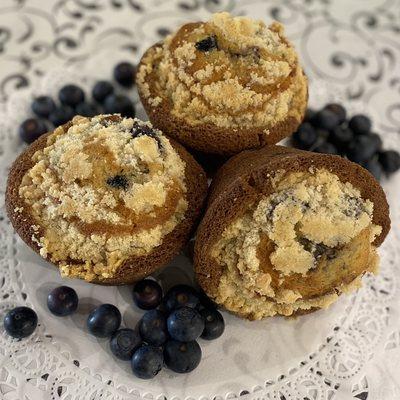 Blueberry crumb muffins