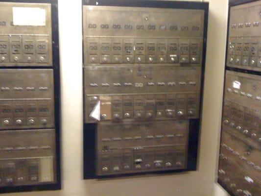 Mail boxes in the lobby