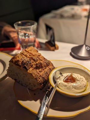 Rosemary Focaccia with ricotta and honey