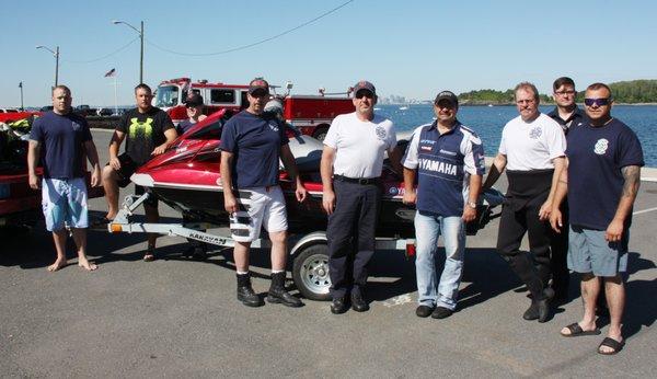 parkway cycle supports on water safety. Nahant fast response ocean rescue team uses a Yamaha FX high output waverunner