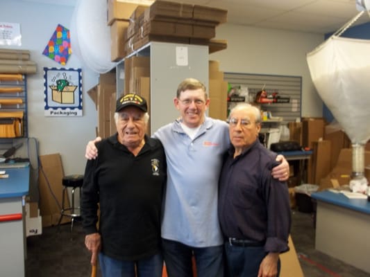 Mike Allen with Vince Speranza in the black shirt.
 Vince is a veteran of the battle of the bulge.
 He fought at Bastogne.