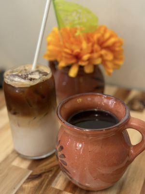 Orchata and espresso  Cafe de olla