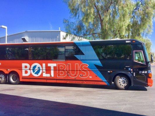 Bolt Bus at South Strip Regional Transit Terminal.