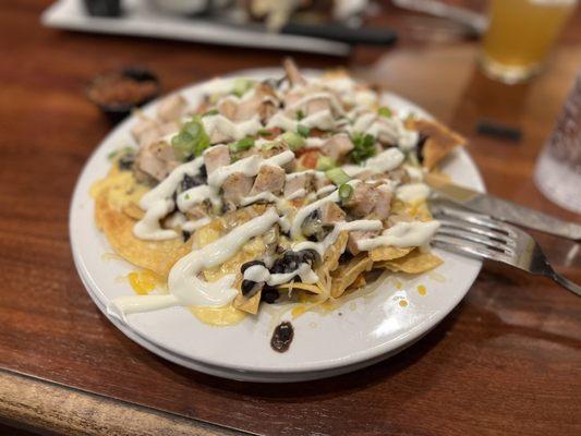 Chicken Lighter Loaded Nachos Dinner