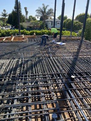 Rebar deck concrete