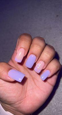 Cute purple nail design