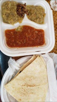 Trinidadian Sada Roti with Tomato choka and baigan choka