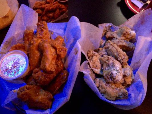 Hot and Garlic Parmesan wings