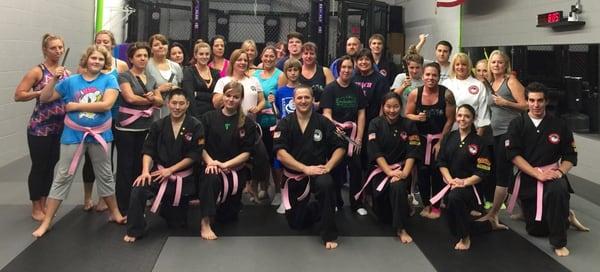 Women's Self Defense Seminar, all proceeds went to Susan G. Koman for Breast Cancer.
 www.evolutionmartialartsnj.com