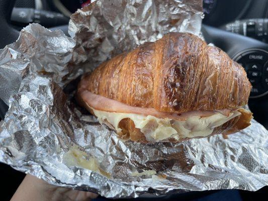 Ham and cheese croissant