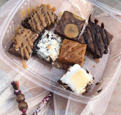 Assorted mini brownies