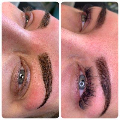 Newest style with volume set and brows tint