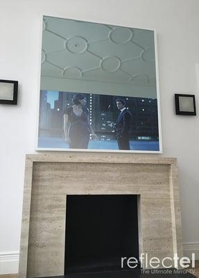 When On, our handcrafted mirrors magically turn into state of the art televisions!