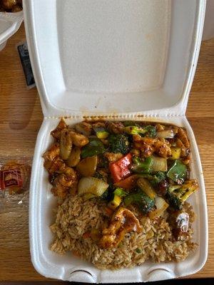 Hunan Chicken with Fried Rice