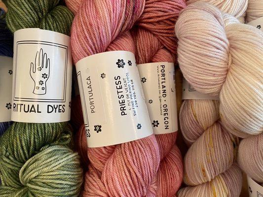 Ritual Dyes Priestess Portland Oregon 4 ply DK weight SW Fine Merino Wool 250 yards 115 grams