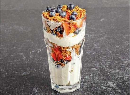 Fresh Fruit + Honey Yogurt Parfait