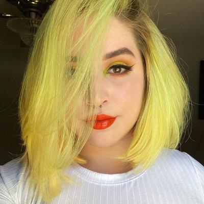 Yoshi made my yellow hair fantasy true!