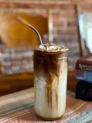 There's nothing like one of our iced vanilla lattes!