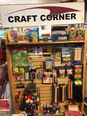 Craft Corner! Fun Kids Crafts for all ages! Pipe Cleaners, Glue, Colored Pencils, Markers, Colored Paper, Puzzles, and More!