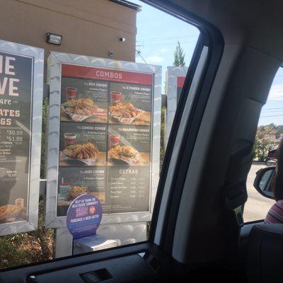 Drive thru menu