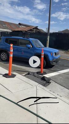 This is where Asphalt Surfacing left my vehicle after moving it from where I legally parked it.