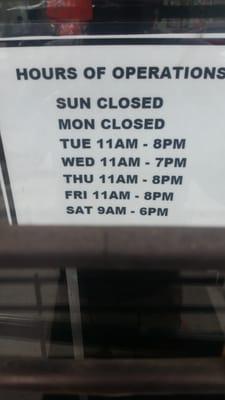 Business Hours fyi