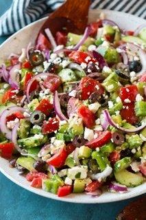 It would be great if this was the Greek salad.  Instead it was mostly iceberg lettuce, few cherry  , olives, shred of