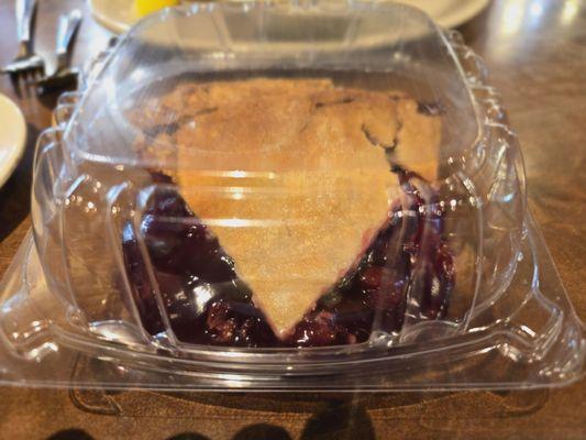 Cherry pie packaged to-go.