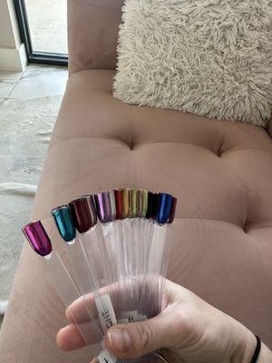 Happy birthday to me- finally trying chrome nails!