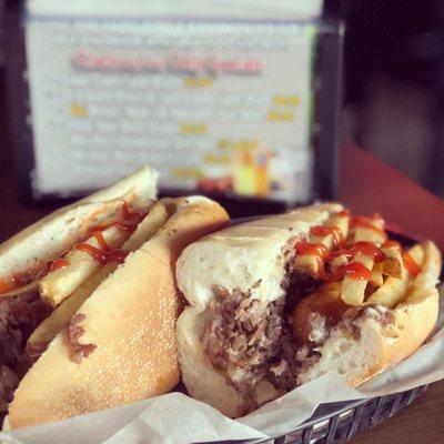 Tasty tornado cheese steak