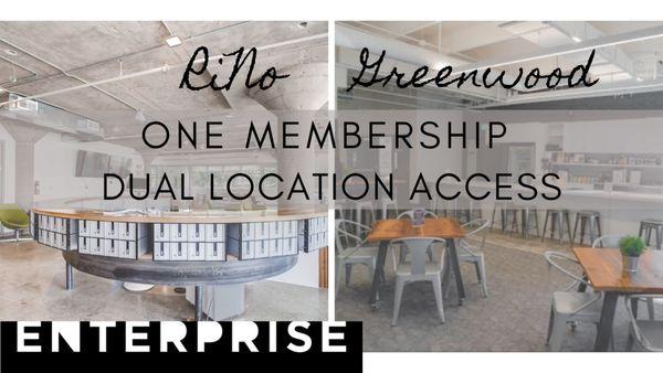 Our members can use both Enterprise Coworking locations!