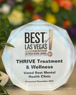 We won The Best of Las Vegas 2021 - mental health clinic