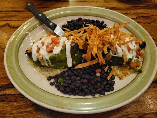 Roasted chile relleno.  Look at it!  It's beautiful!  Tastes better than it looks!