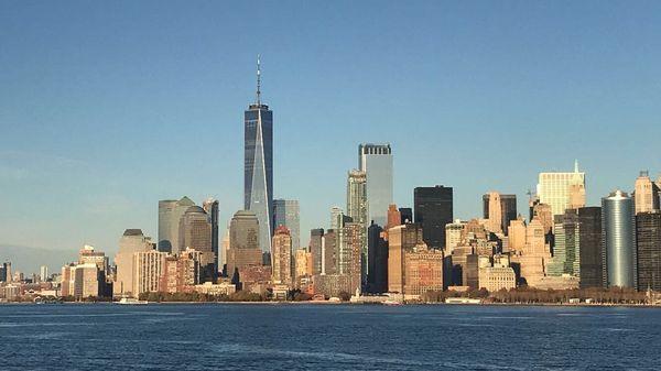 Manhattan skyline.