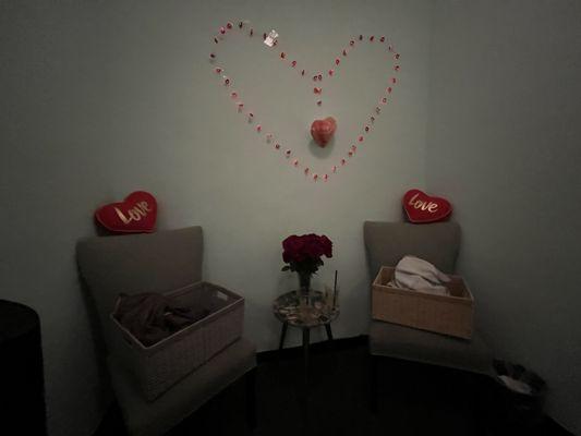 Couples massage room