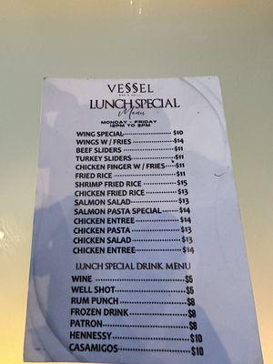 Lunch menu