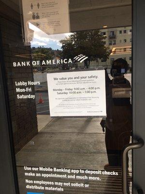 So when California opens up completely will B of A finally give us our branch locations and times back like all the other banks have.