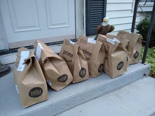 Amazon Prime porch delivery--still FREE for orders over $35!! :-O